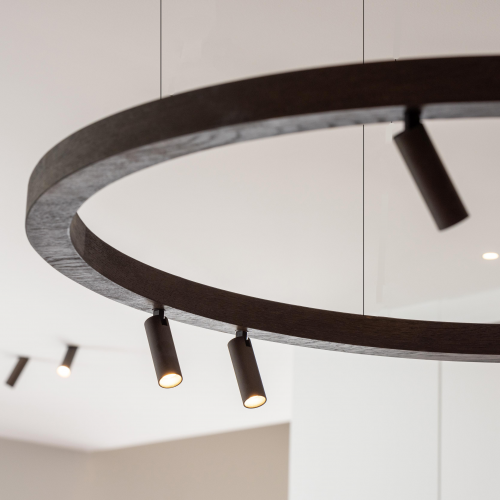 wood circle pendant